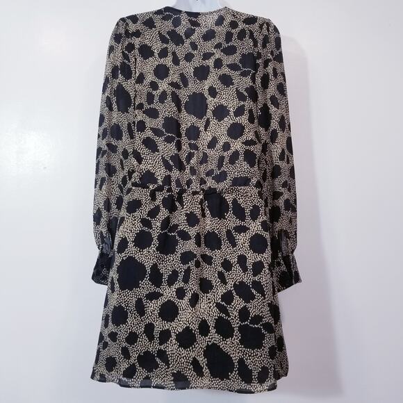 Parker Women size XS  V-Neck Long Sleeves Printed Mini Dress - Picture 3 of 10